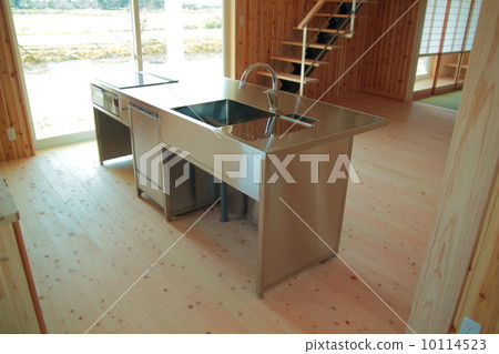 島廚房不銹鋼帶樓梯 10114523