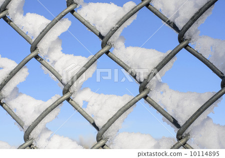 雪和圍欄 10114895