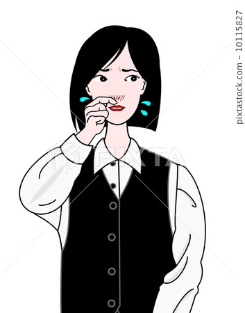 流著鼻子困擾著OL 10115827