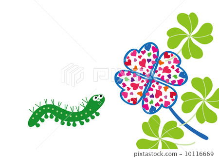 Clover and heart-shaped four leaf clover Clover and heart-shaped four leaf clover 10116669