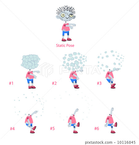 Animation of Zombie with explosion of head. Animation of Zombie with explosion of head. 10116845