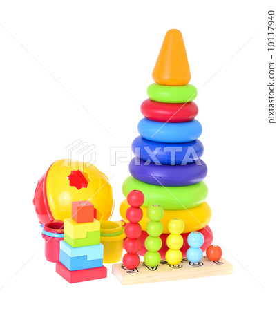 Children's Toys Isolated on White Background 10117940
