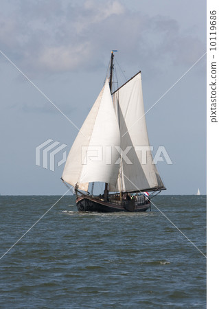 Sailing boat at the Waddensea (the Netherlands) 10119686