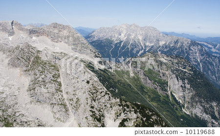 Mountains near the Wimbachtal (Germany) seen from a plane 10119688
