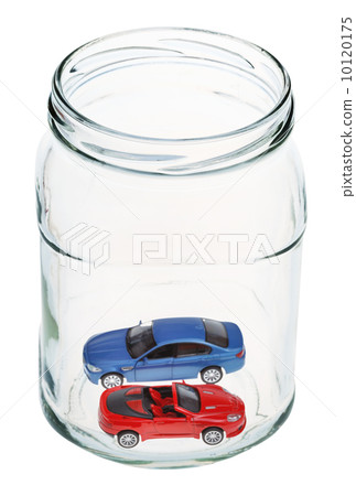 new cars in glass jar 10120175