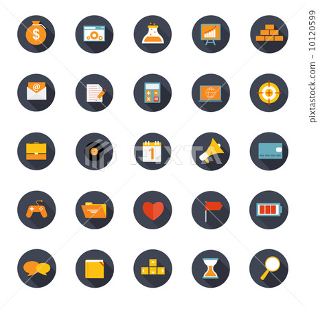 Set of Flat Icons Vector Illustration Set of Flat Icons Vector Illustration 10120599