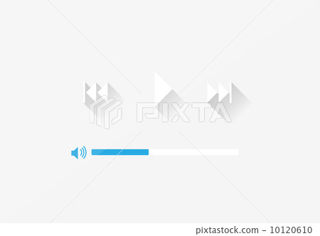 Flat Player Application in Stylish Colors Vector Illustration 10120610