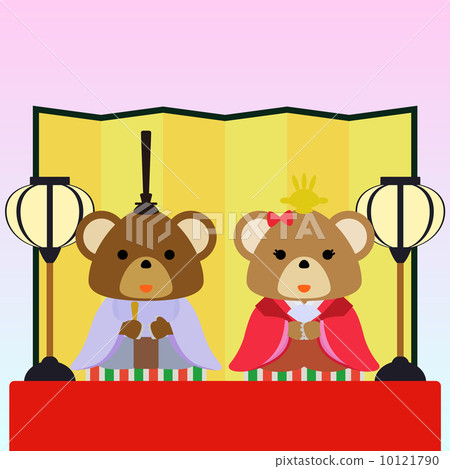 Illustration material for calendar March brush square 10121790