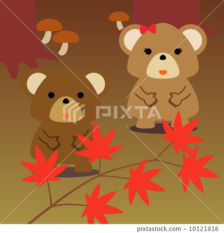 Illustration material for calendar November bear square Illustration material for calendar November bear square 10121816
