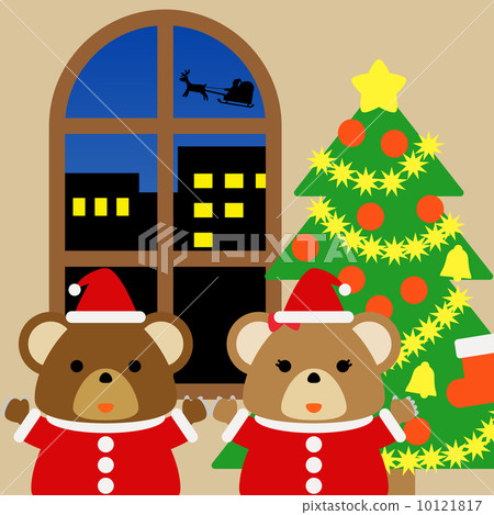 Illustration material for calendar December Bear square Illustration material for calendar December Bear square 10121817