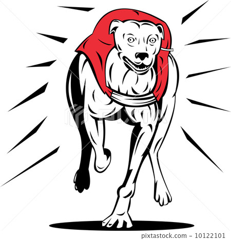 Greyhound Dog Racing Retro 10122101