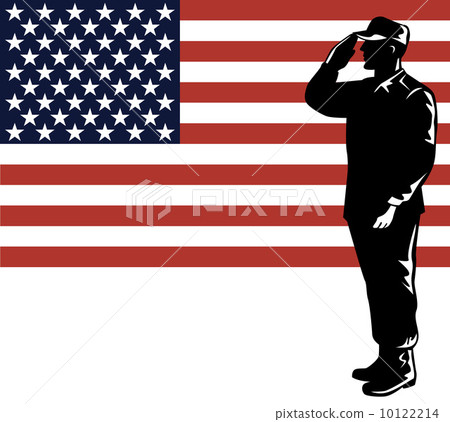 american solder serviceman saluting