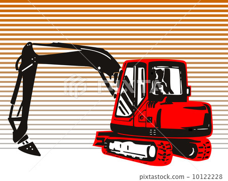 Mechanical Digger Excavator Retro Mechanical Digger Excavator Retro 10122228