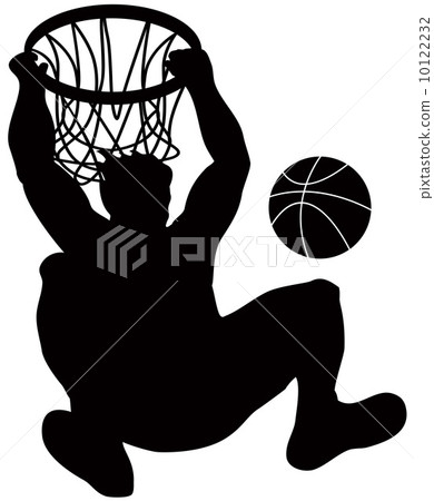 Basketball Player Dunking Ball Basketball Player Dunking Ball 10122232