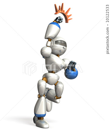A robot pushing up a fist A robot pushing up a fist 10122533