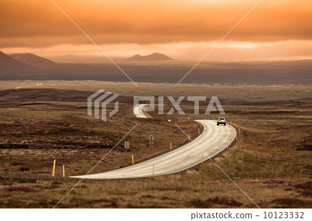 Curve Highway through Iceland Landscape Curve Highway through Iceland Landscape 10123332