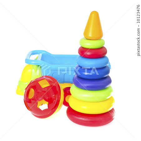 Children's toys isolated on white background 10123476
