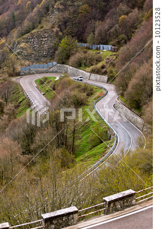 Winding Road Through Mountains 10123528