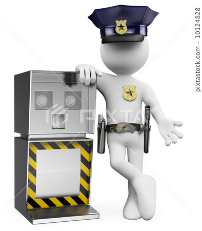 3D white people. Traffic speed radar 3D white people. Traffic speed radar 10124828