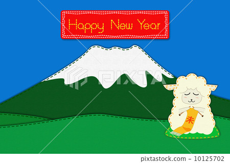 Sheep knitting illustration 10125702