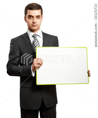 Business Man with Empty Write Board Business Man with Empty Write Board 10125713