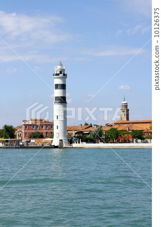 Murano island with lighthouse, view from sea 10126375