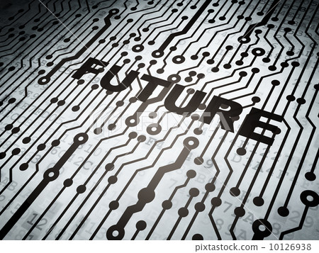 Time concept: circuit board with Future Time concept: circuit board with Future 10126938