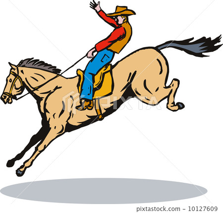 Rodeo Cowboy Horse Riding Retro Rodeo Cowboy Horse Riding Retro 10127609