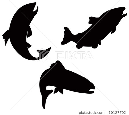 Trout Fish Silhouette Retro 10127702