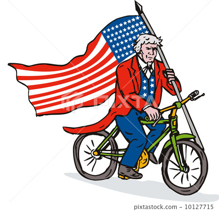 Uncle Sam Riding Bike 10127715