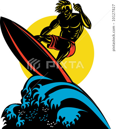 Surfer Wave Retro 10127827