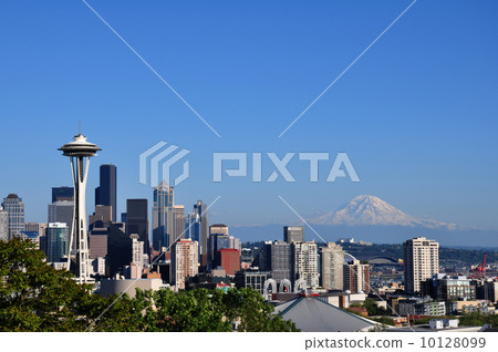 太空針塔和雷尼爾山 10128099