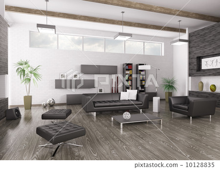 Interior of modern living room Interior of modern living room 10128835
