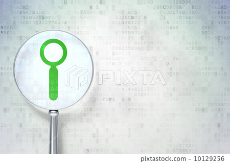 Web design concept: Search with optical glass on digital background Web design concept: Search with optical glass on digital background 10129256