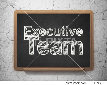 Business concept: Executive Team on chalkboard background 10129333