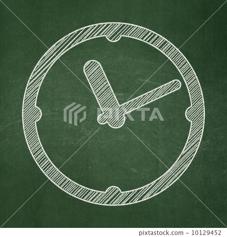 Timeline concept: Clock on chalkboard background Timeline concept: Clock on chalkboard background 10129452