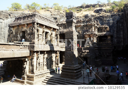 Ellora Caves Group Kailashanata Cave Temple 3 10129535