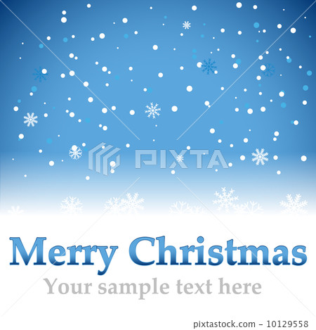 Christmas blue background with snow flakes Christmas blue background with snow flakes 10129558