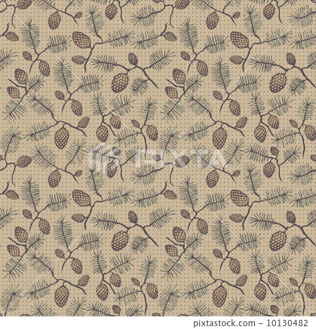seamless fir cone 10130482