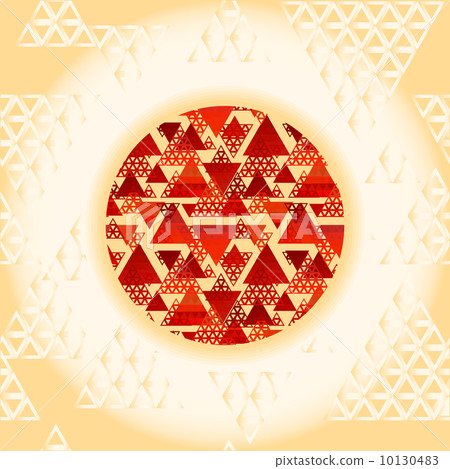 Abstract circle with  triangles 10130483