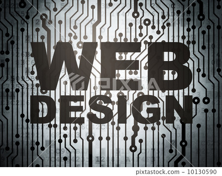 Web development concept: circuit board with Web Design Web development concept: circuit board with Web Design 10130590