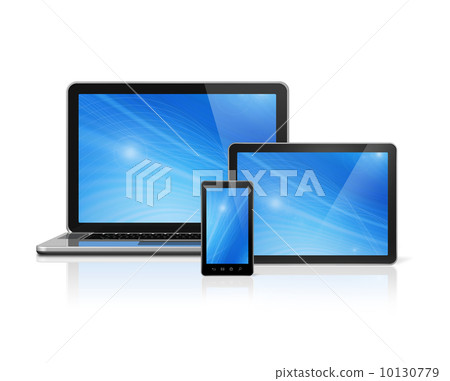 Laptop, mobile phone and digital tablet pc Laptop, mobile phone and digital tablet pc 10130779