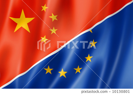 China and Europe flag 10130801