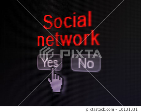 Social media concept: Social Network on digital computer screen 10131331