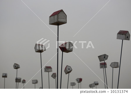 Bird Houses are seen at Haneul or Sky Park, Seoul South Korea Bird Houses are seen at Haneul or Sky Park, Seoul South Korea 10131374