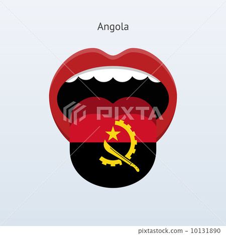 Angola language. Abstract human tongue. Angola language. Abstract human tongue. 10131890