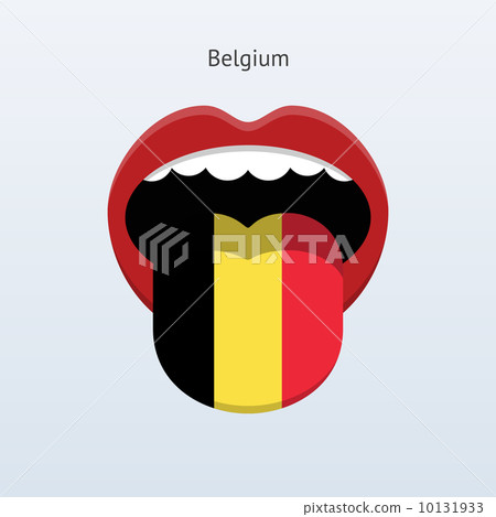Belgium language. Abstract human tongue. Belgium language. Abstract human tongue. 10131933