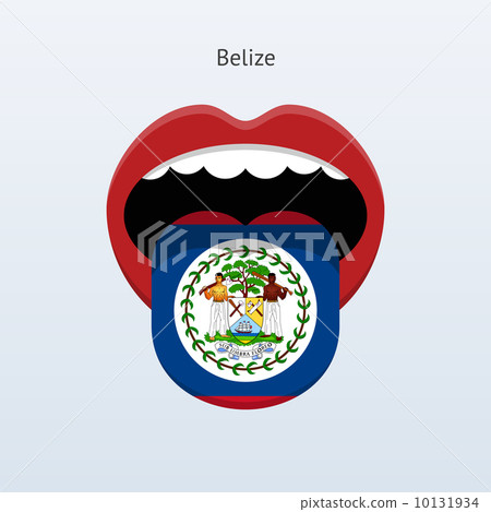 Belize language. Abstract human tongue. Belize language. Abstract human tongue. 10131934