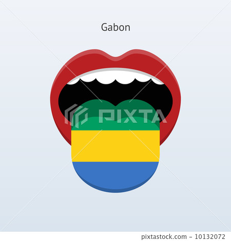 Gabon language. Abstract human tongue. 10132072