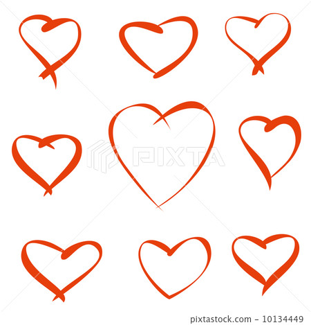 Red vector hearts - Stock Illustration [10134449] - PIXTA